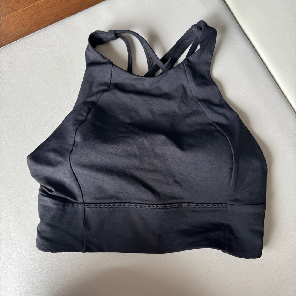 Lululemon Free to be Serene Long Line Black Women's Sports Bra size 6